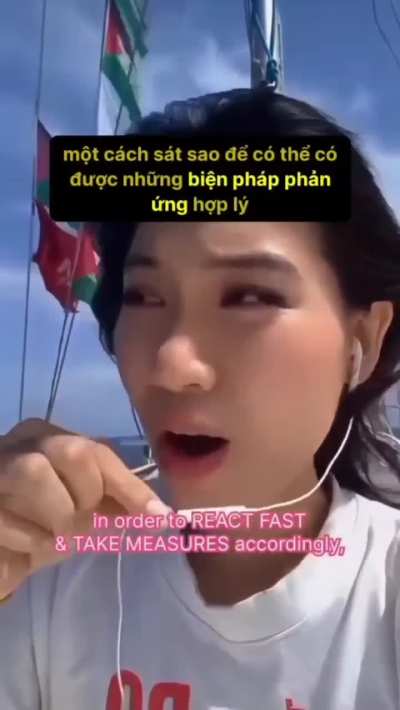 Bảo Ngọc Ashley, Vietnamese crew mate on Global Sumud Flotilla to Gaza, Palestine