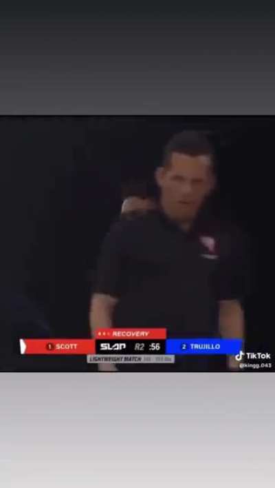 Dude got slapped into the next dimension 