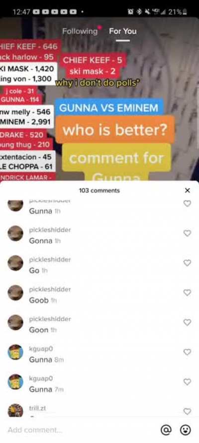 Guys I think he likes gunna