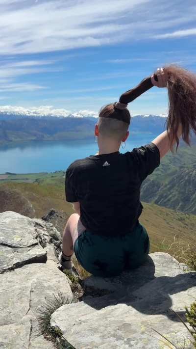 Fresh mountain air on my exposed nape!