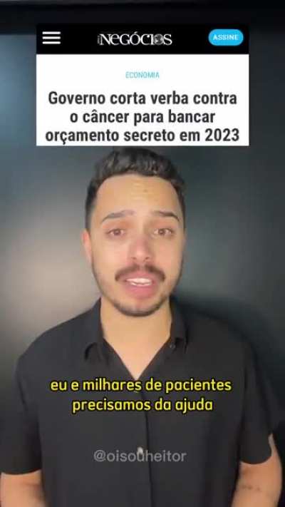 Heitor, que sofre de leucemia: 