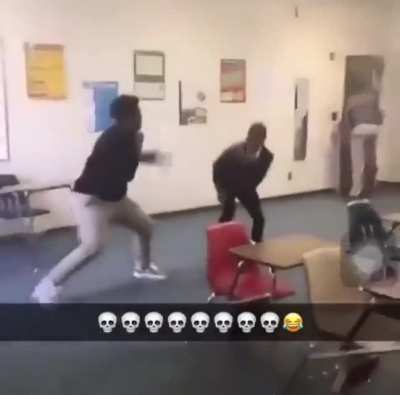 that nigga fell to the ground the gayest way possible