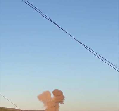 Current bavovna near the temporarily occupied town "Sugar Head" near Sevastopol city, Crimea. Russians announced the air raid alert only after this blast, anyone knows why?