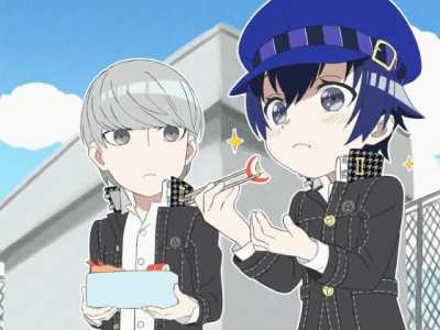 Sharing dinner with Naoto