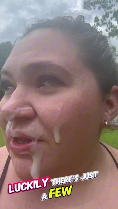 Alysky&rsquo;s cum covered walk to the mailbox