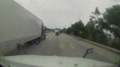 USA - Semi truck pileups 5, killing 2