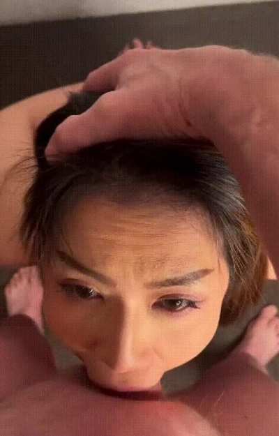 Would you slap me before letting me suck your cock?