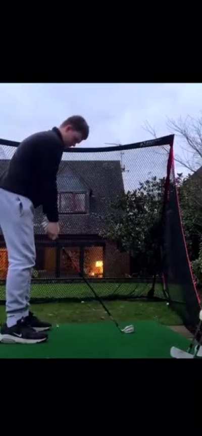 Let&rsquo;s face the golf net toward the house