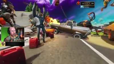 You ever ask yourself what 62 cars all exploding at once in Fortnite looks like? Yeah, me too.