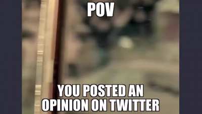 POV: you posted an opinion on twitter