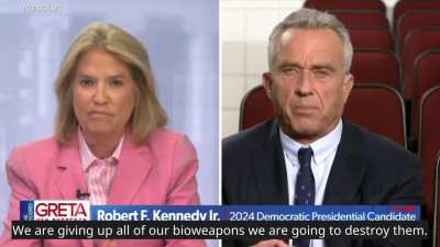 Robert F. Kennedy Jr., "I think that China is interested in world domination... the Chinese are developing ethnic bioweapons. Bioweapons that are designed to attack people of certain racial types."
