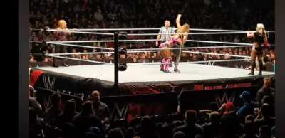 Naomi atomic drops Carmella and she shows us where it hurts