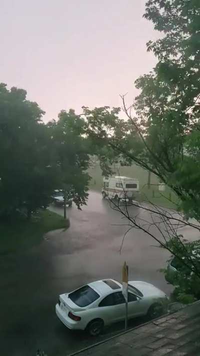 Timelaspe Of Freak Hail Storm