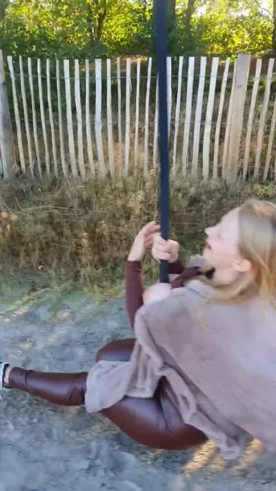 Do you like to go downhill on a "tyrolean". This will show you how I, and my huge boobs, like to go down the tyrolean. Link to my onlyfans in the comments.