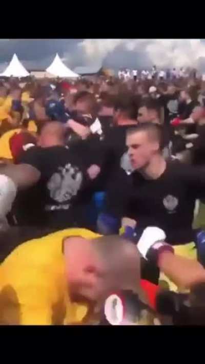 Apparently, Russia has a day set aside where two random groups of fighters just come together to fight each other? video credit: Russia Fight League.