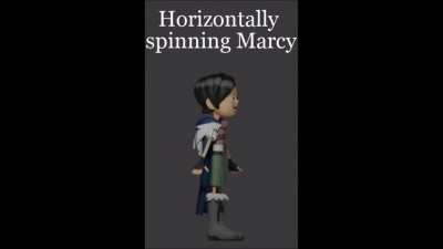 Marcy rotates while free bird by Lynyrd Skynyrd plays in the background.
