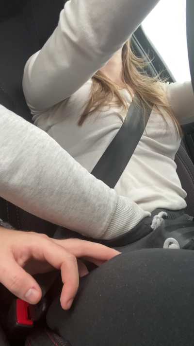 Fingering me while driving