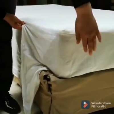 How to fold your sheet at the corner