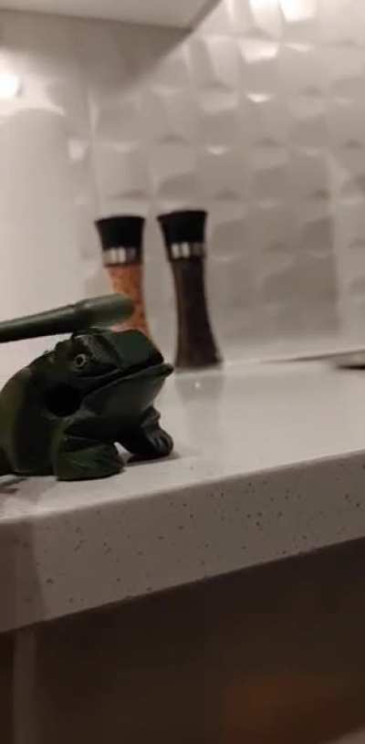 The frog finally croaked