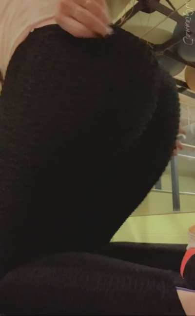 Oh just flashing my little titties and big ol booty at the gym... like ya do.