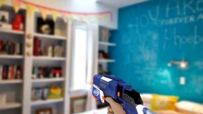 Tried my hand at animating a nerf gun