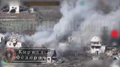 Ka-52 launches an LMUR at a house used by soldiers of the AFU. Kherson Oblast, Right Bank, March 2024.