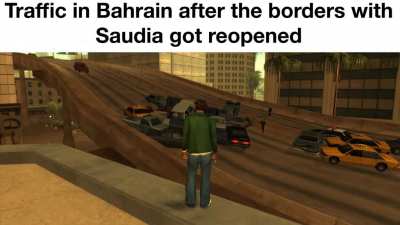 Traffic after they reopened the borders...
