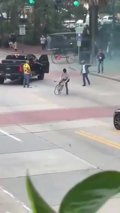 BLM performs &ldquo;die-in&rdquo; in busy Savannah street and assault a driver who proceeds to pull out a gun.