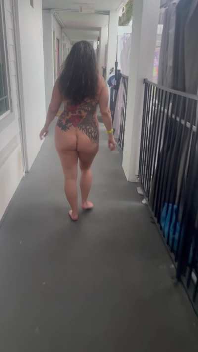 Hopefully the other Hotel guests won&rsquo;t mind that I&rsquo;m just going for a little Nude walk.