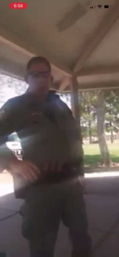PART 2: Police officers run up on black woman studying in the park. Inform her she cannot study there next week. Woman&rsquo;s POV.