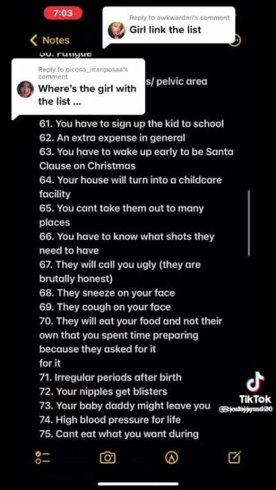 &ldquo;the girl with the list&rdquo;. if this is what keeps you from having kids than so be it&hellip;