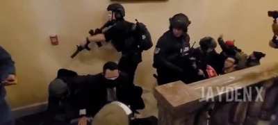A different angle to the shooting at the capital building yesterday. Nsfw