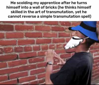 My apprentice suffers from a so-called &laquo;skill issue&raquo;