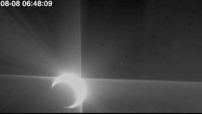During Close Pass, Solar Orbiter Captures Venus&rsquo; Glare : Animated gif of Venus approaching during Solar Orbiter flyby On Aug. 9, 2021, ESA/NASA&rsquo;s Solar Orbiter spacecraft passed within 4,967 miles (7,995 kilometers) of the surface of planet Venus.