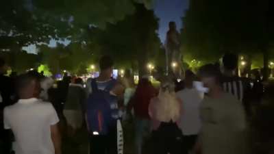 Tearing down a monument to make a statement