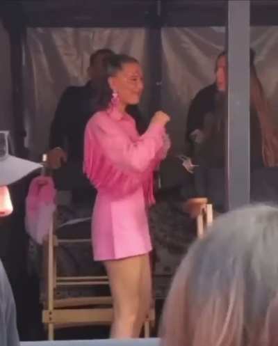 Those pink shorts