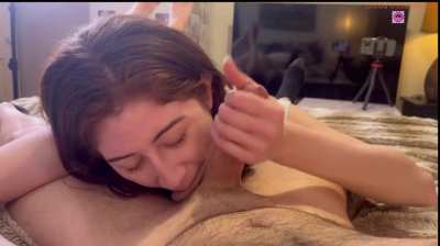 Redhead College Girl Cums Over