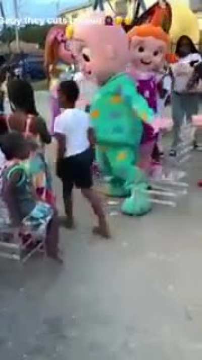 twerking at a kids event