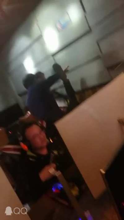 Chinese parents beat their child at internet cafe for not studying, said "Die" in Chinese multiple times during the beating