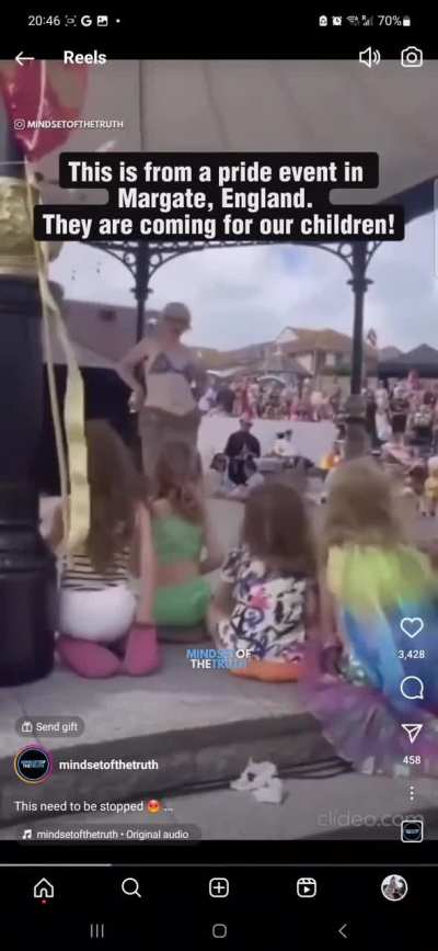 Abcd cult member stripping in front of children.  While parents watch