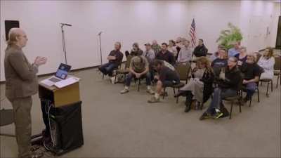 Sacha Baron Cohen is a wonderful improviser on top of the stuff that's probably rehearsed prior to this townhall.