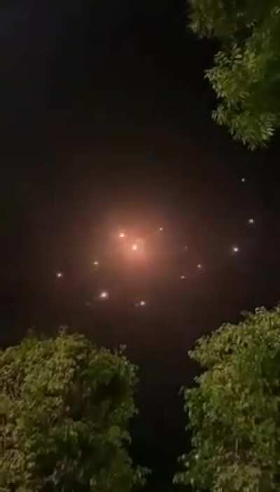 &mdash; Iron Dome interceptors over Tel Aviv