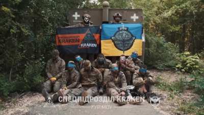 Ukrainian Kraken unit captured a few RU POWs. They are sending "greetings" to their comprades.