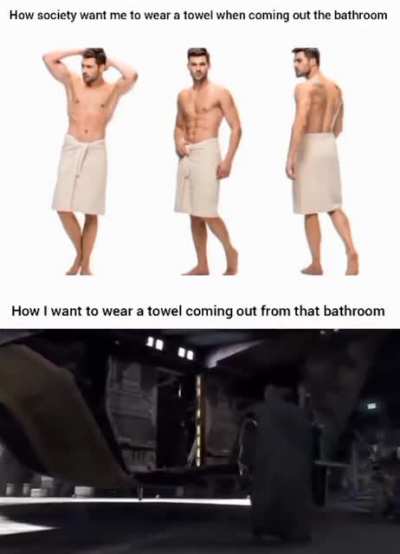 The towel need to be a cape