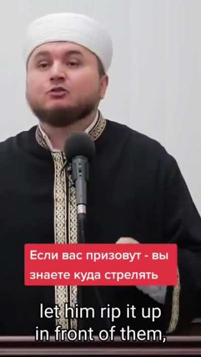 Deputy Mufti of the Crimean Muftiat makes an appeal to Crimean Muslims and to all Muslims in russia, who are facing mobilization - "Find various ways to surrender, [...] [b]ut if you cannot do this, then I know where you ought to shoot. And I think you al