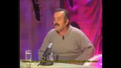 "El Risitas", spanish comedian that rose to meme fame for his hysterically funny laughter, recently passed away. This is the original clip that made him famous, with subtitles.