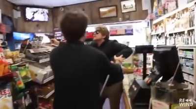 Robbing the store