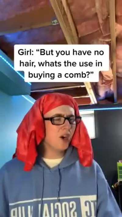 Once again trying to roast himself with a rag on his head.
