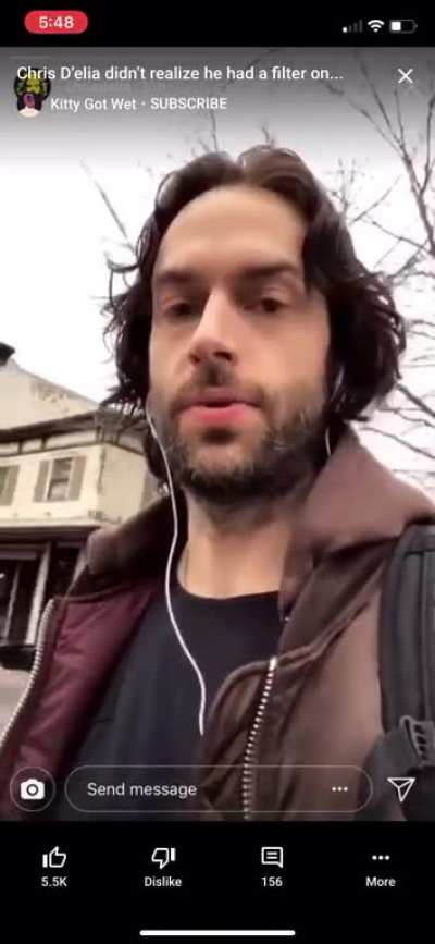 He didn&rsquo;t realize he had a filter on