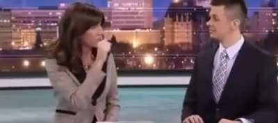 Local news lady tries to tell an innocent story but&hellip;